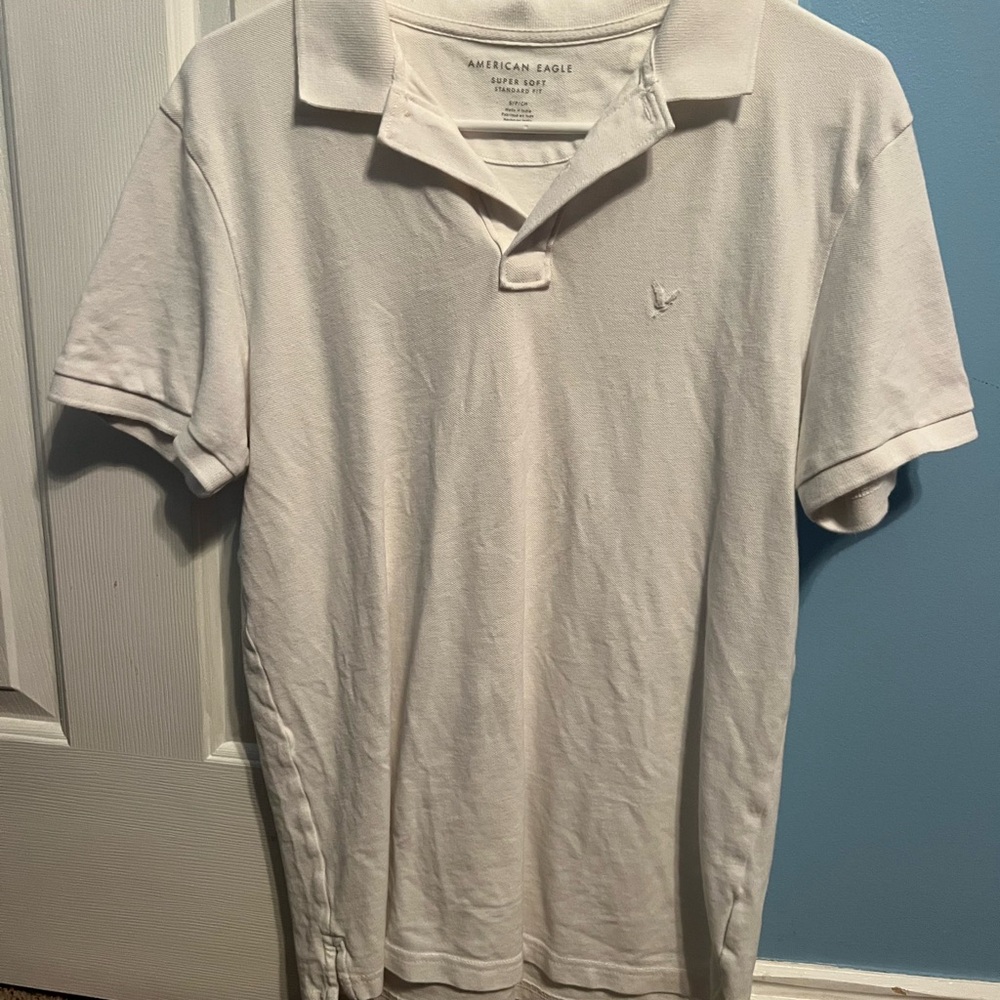 Men's American Eagle Outfitters White Polo Shirt